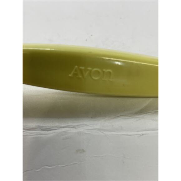 Vintage 1970's Avon Yellow Full Round Brush Petite 7" Black Bristle - Picture 4 of 6